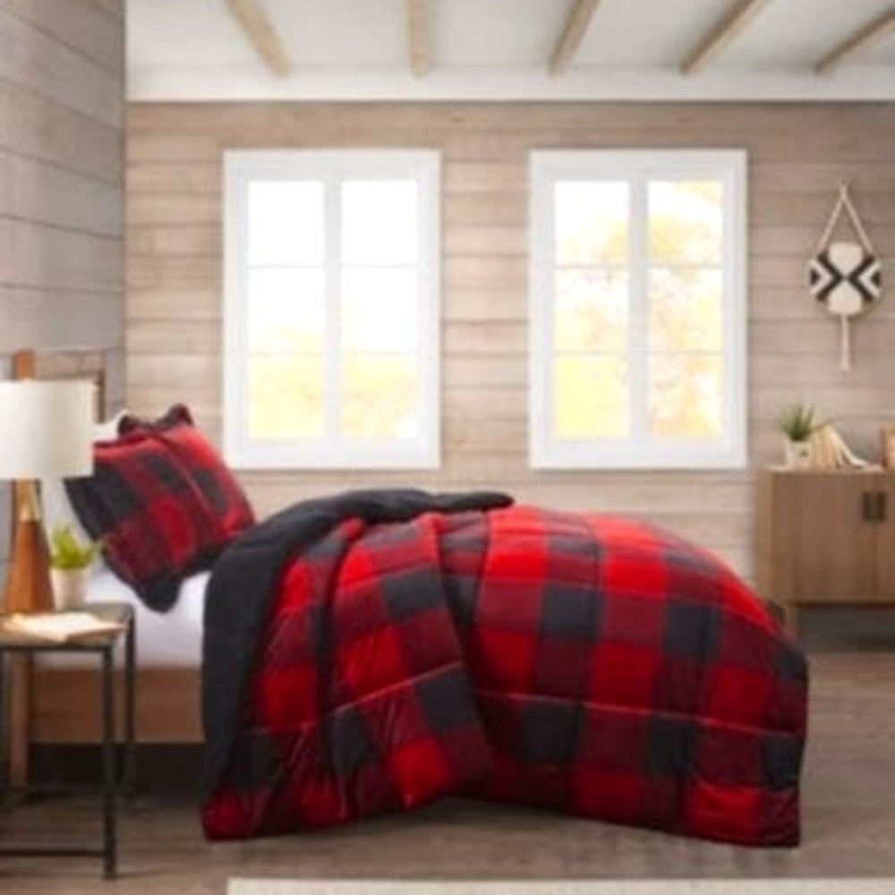 PREMIER Comfort Reversible Velvet to Sherpa Comforter Set, King, Various Colors